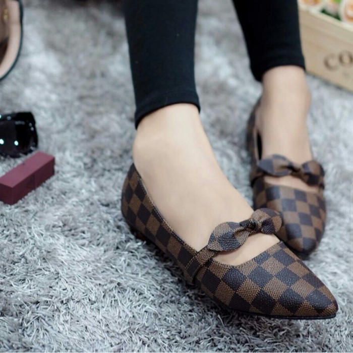 Sepatu Flat Wanita Sepatu Bordir Double Sole Sepatu Murah Wanita Flatshoes