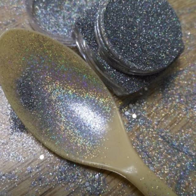 NAIL ART HOLO HOLOGRAPHIC EFFECT POWER DUST GLITTER silver gold