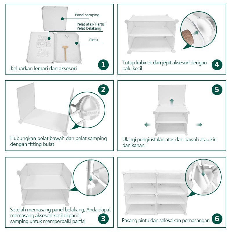 Rak Sepatu Susun Lemari Sepatu Rak Sepatu Portable 4 Tingkat Tertutup Anti Debu Ukuran 44 x 31 x 65 cm