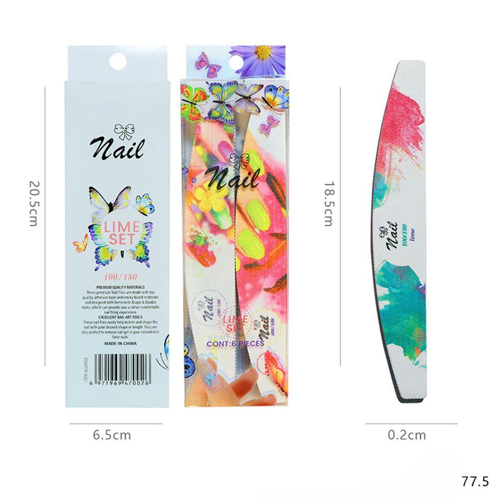 R-flower Nail File New Alat Paku Set Bunga Warna100 180