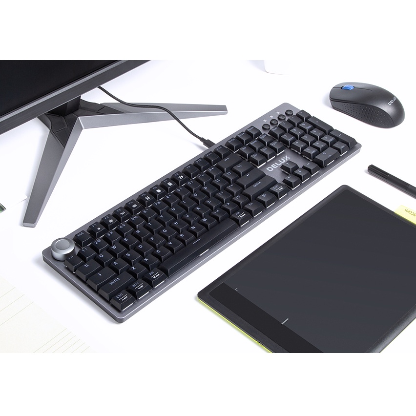 Delux KS100 Designer Multimedia Keyboard Backlit Adobe Photoshop