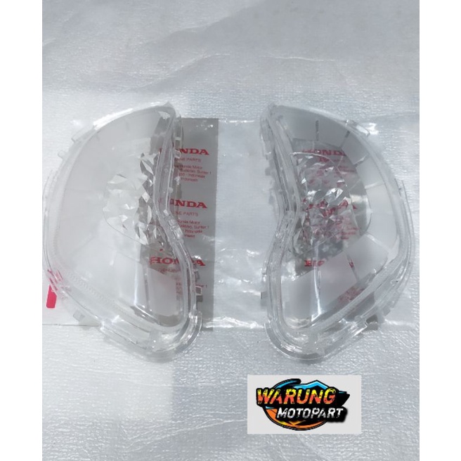 Mika kaca lampu sein sen depan Honda new scoopy 2021 kanan kiri Original
