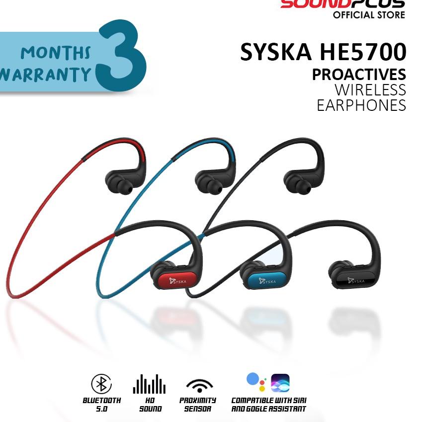 Dijamin Miring harga.. Soundplus - Syska HE5700 / Earphone Bluetooth Murah / Neckband Wireless Sport