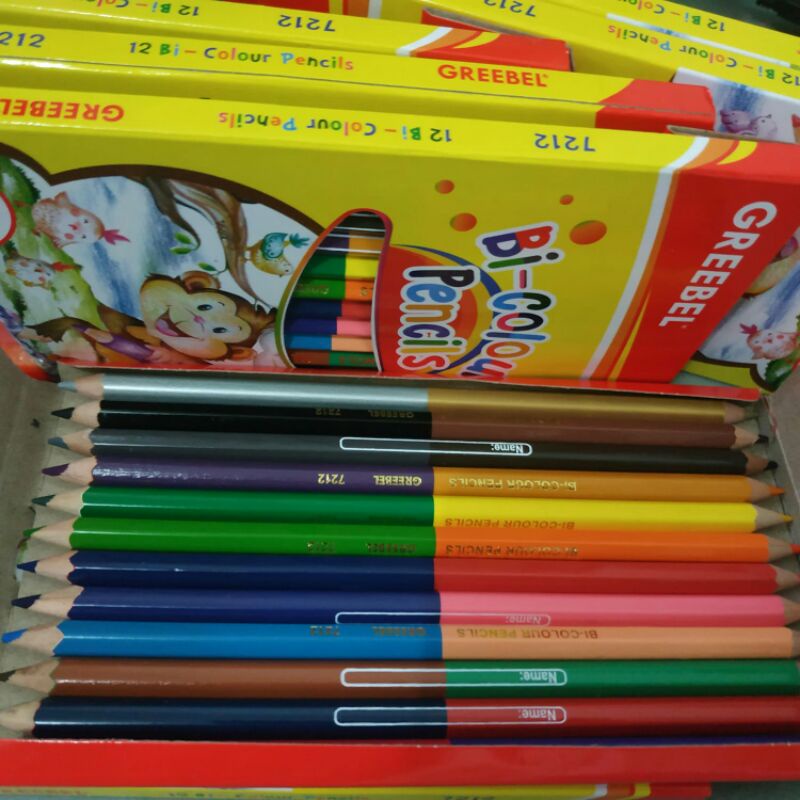 

Pensil Warna Greebel Bi-colour Pensil warna duo kombinasi 18w (36warna)