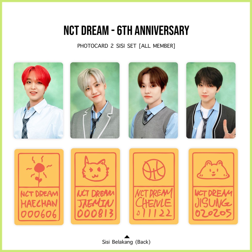 [SET] Photocard NCT Dream 6th Anniversary