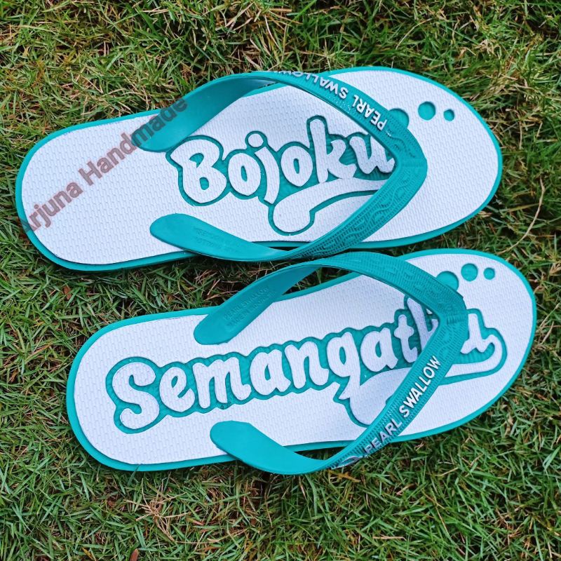 sandal ukir swallow jepit costum nama