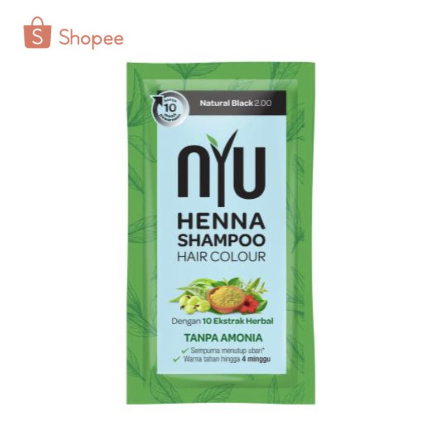 NYU Henna Shampoo Hair Colour Natural Black