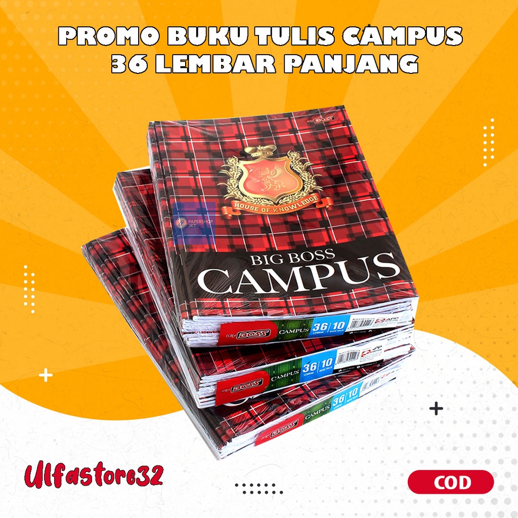 

PROMO Buku Tulis Campus 36 lembar PANJANG (per pack)