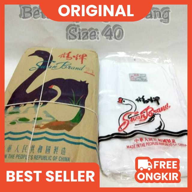 kaos oblong pria putih polos swan brand original