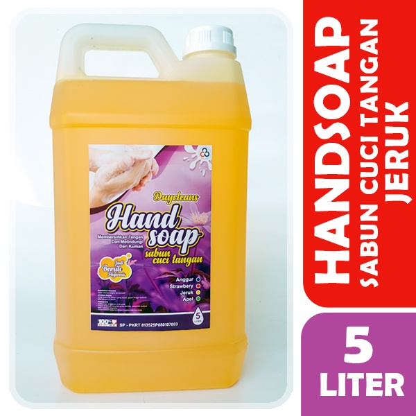 Handsoap 5 liter Hand wash atau Sabun Cuci Tangan Cair (STRAWBERRY - JERUK - APEL)