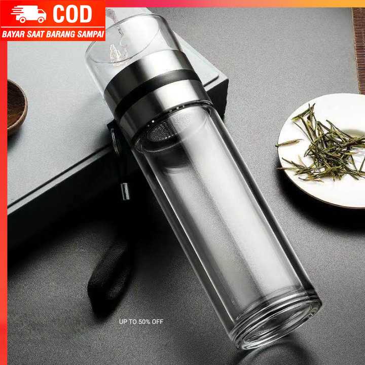(100% BARANG ORI) Botol Minum Portable Tumbler Tea Separation Cups 400 ml -VN301
