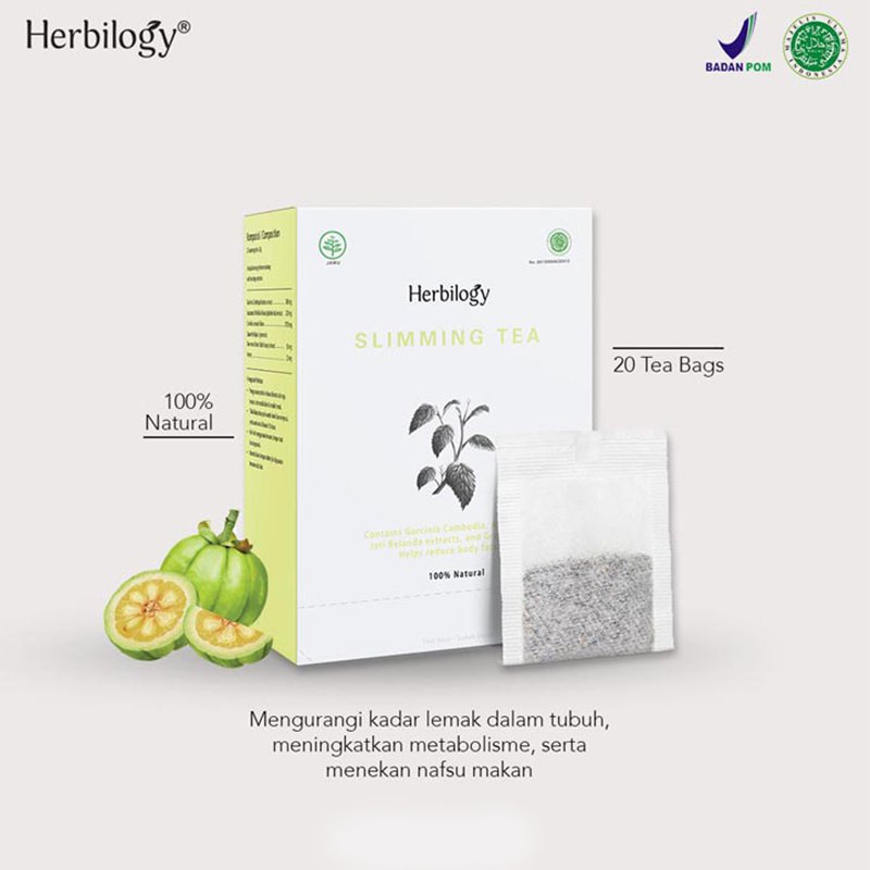 

Herbilogy Slimming Tea 20 Kantong Teh - Teh Pelangsing Herbal Balikpapan - Teh Diet - Teh Vegan