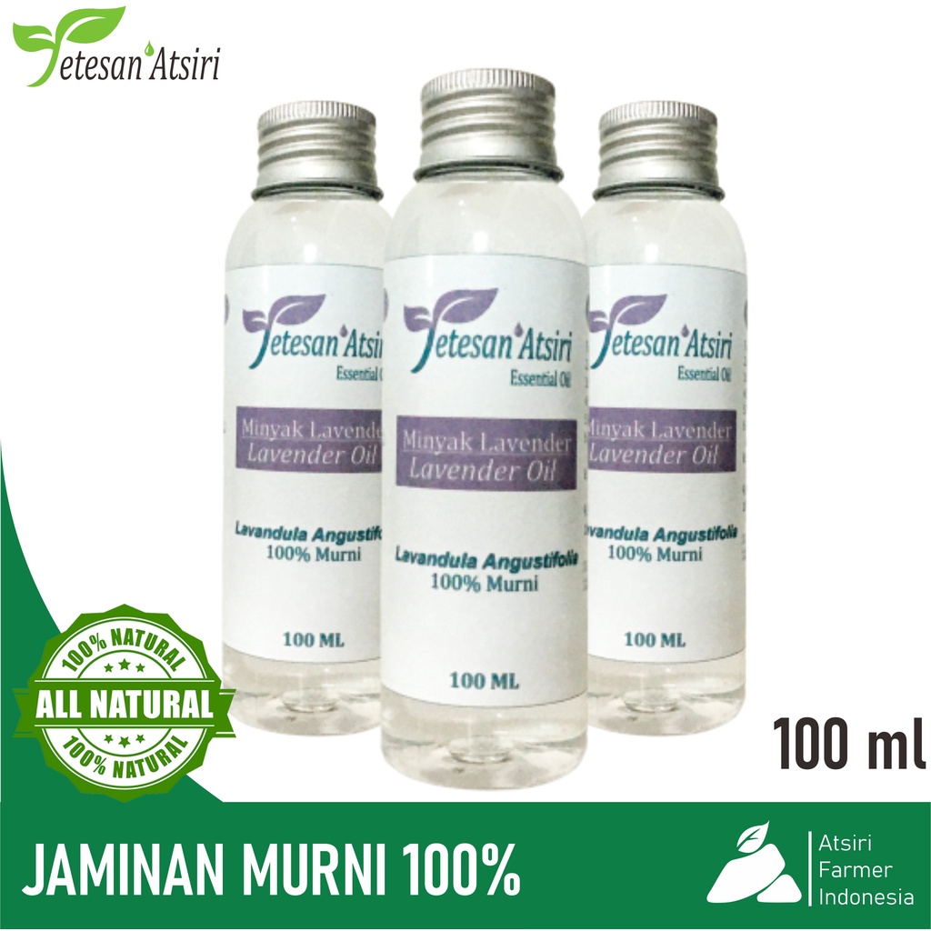 100ml minyak atsiri lavender murni pure essential oil aromatherapy therapeutic grade diffuser humidifier burner aromaterapi esensial essensial esential tanpa campuran TETESAN ATSIRI 100 ml