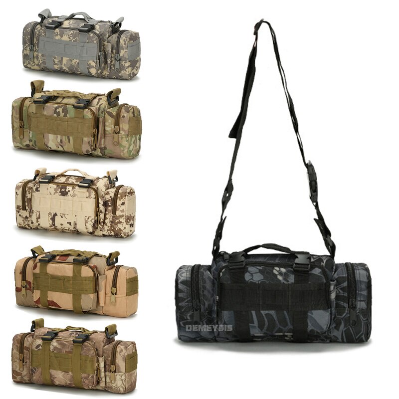 （Ready Jakarta）600D Waterproof Nylon Tactical Bag Outdoor Hunting Sports Waist Packs Molle Military Combat Sports Shoulder Bag Backpack Ransel tahan air