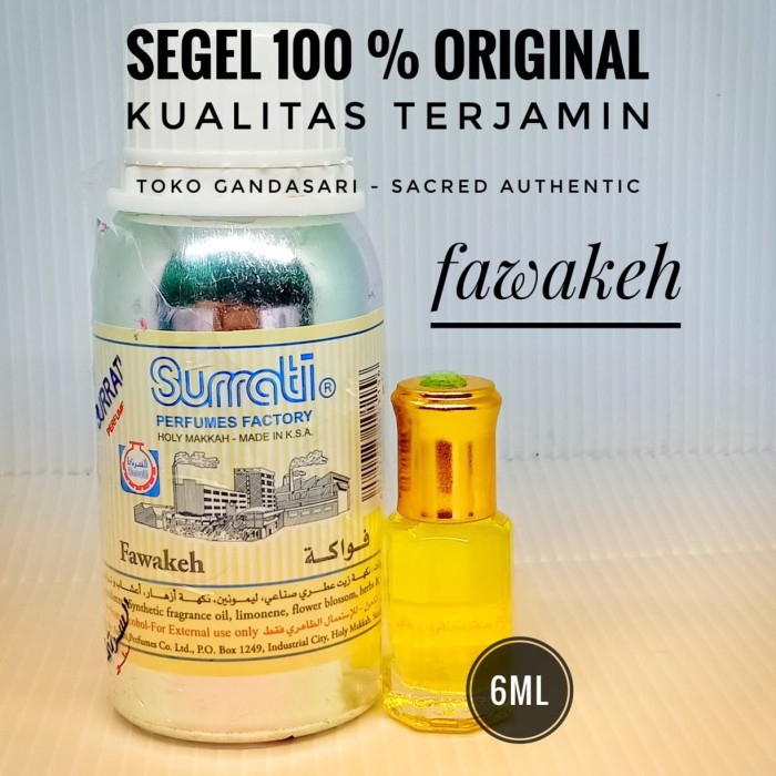 SURRATI FAWAKEH 6ml fawakih bibit parfum surati Minyak Wangi arab