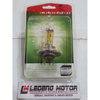 Autovision Rainbow H4 H7 5000k 36w 60w Motor Mobil Kuning Pelangi
