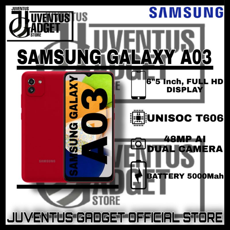 SAMSUNG GALAXY A03 ( 3/32GB, 4/64GB, & 4/128GB ) GARANSI RESMI SEIN SAMSUNG 100% ORIGINAL GARANSI SAMSUNG