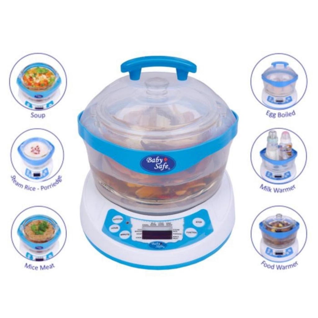 Mesin Digital Modern Bayi Multifungsi (10 in 1 Multifunction Steamer Baby Safe)