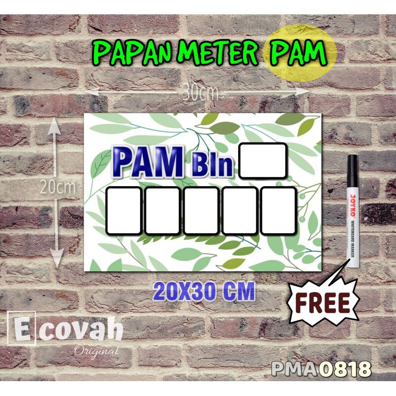 

Ecovah Papan Meter Listrik PLN PAM motif Unik - Flower 18