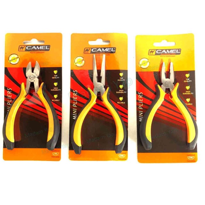 Tang Mini Set Camel 4,5 Inch Tang Set 3 Pcs Kombinasi Potong Lancip