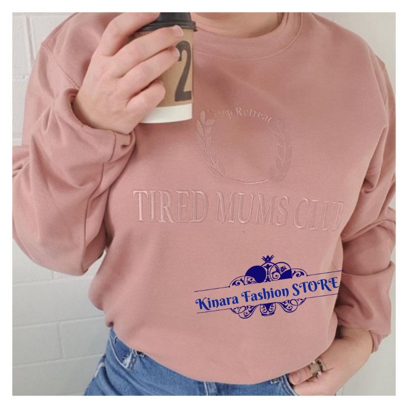 TIRED MUMS CLUB SWEATER OVERSIZE WANITA