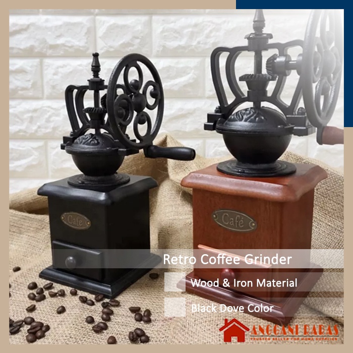 Gilingan Kopi Manual Alat Kopi Manual Coffee Grinder Cafe Black Classic