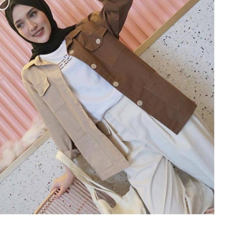 ❁ - OUTFIT Binggo Combi Moka Jaket Kanvas Wanita ✬