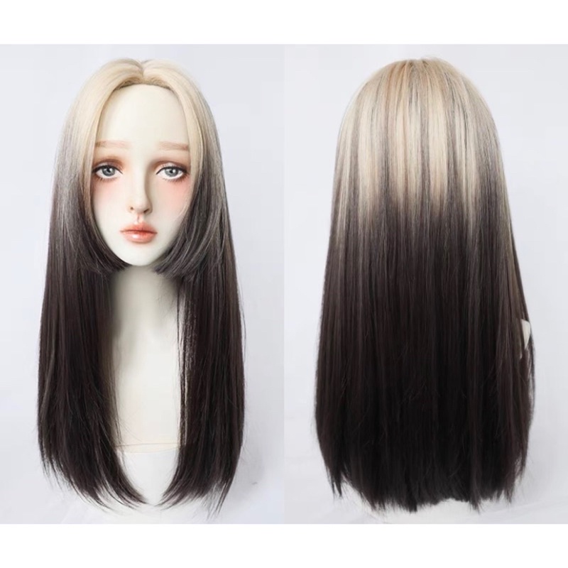 C0324 full wig korean bonding tanpa poni HIME CUT 60 cm