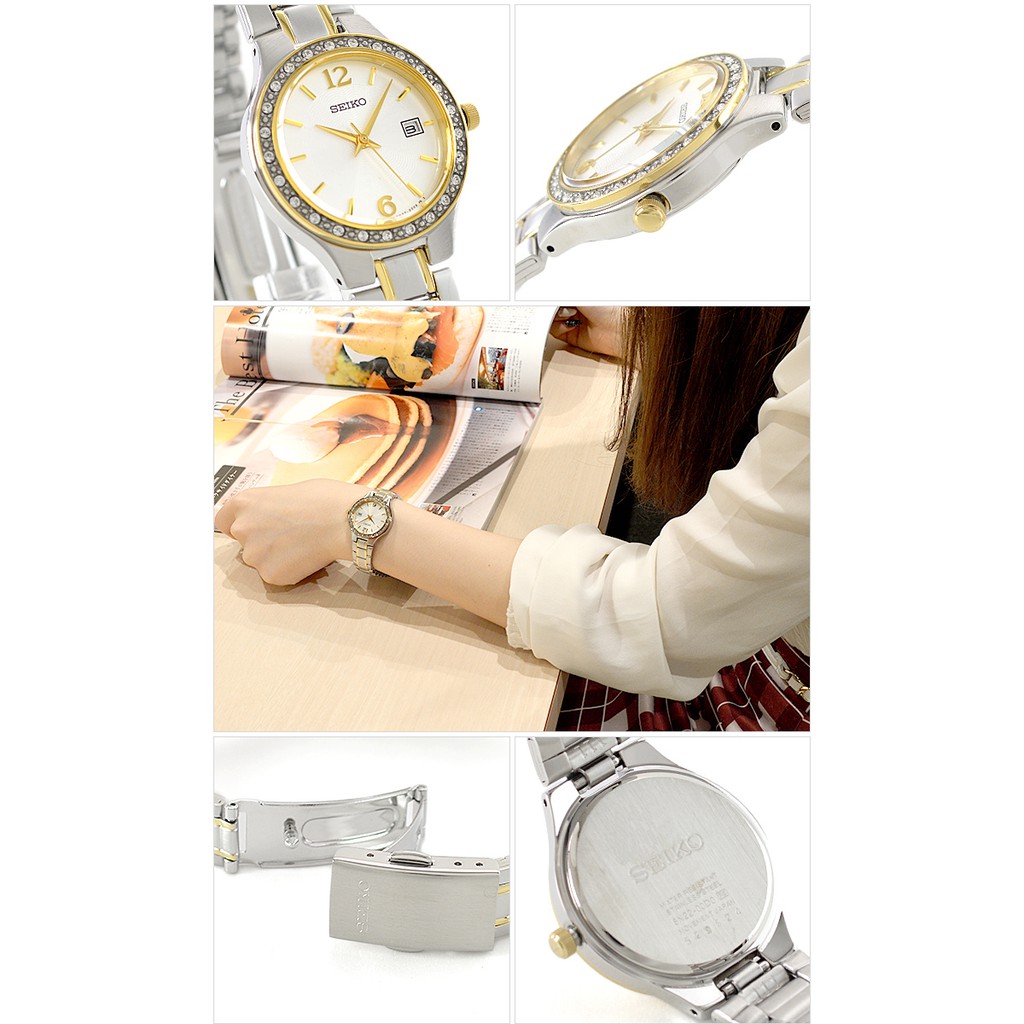 Seiko Ladies SUR783P1 Quartz Two Tone - Jam Tangan Wanita SUR783