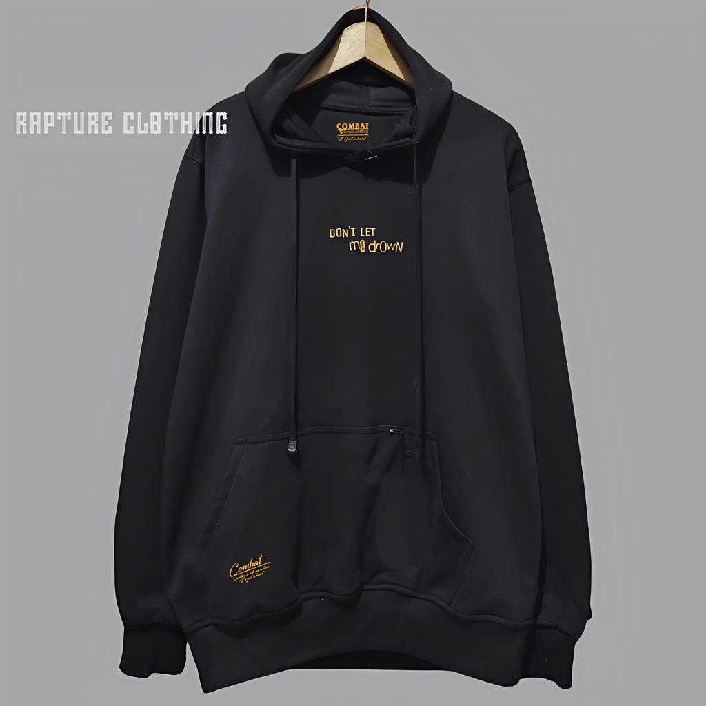 Hoodie Pria Wanita Distro Oversize Warna Hitam List Don't Let Jaket Sweater Hoodie Cowok Cewek Premium Rapture Clothing