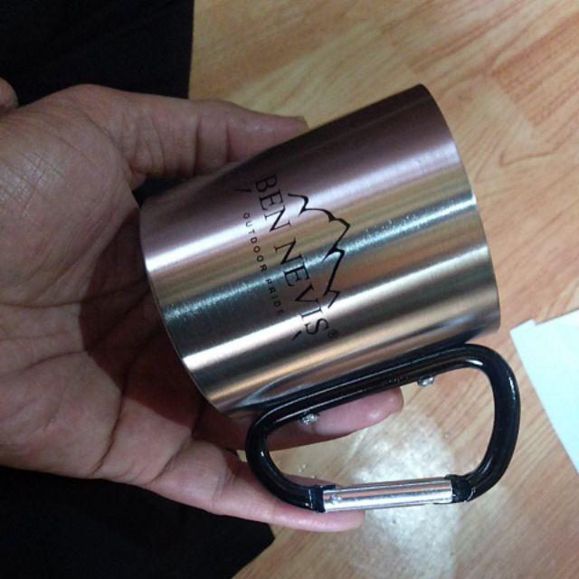 Gelas Cangkir Carabiner Stainless Steel 220ml