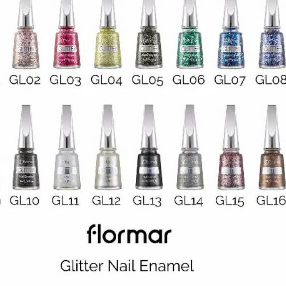 ⅍ Flormar Glitter Nail Enamel (GL28 sampai GL44) ✺