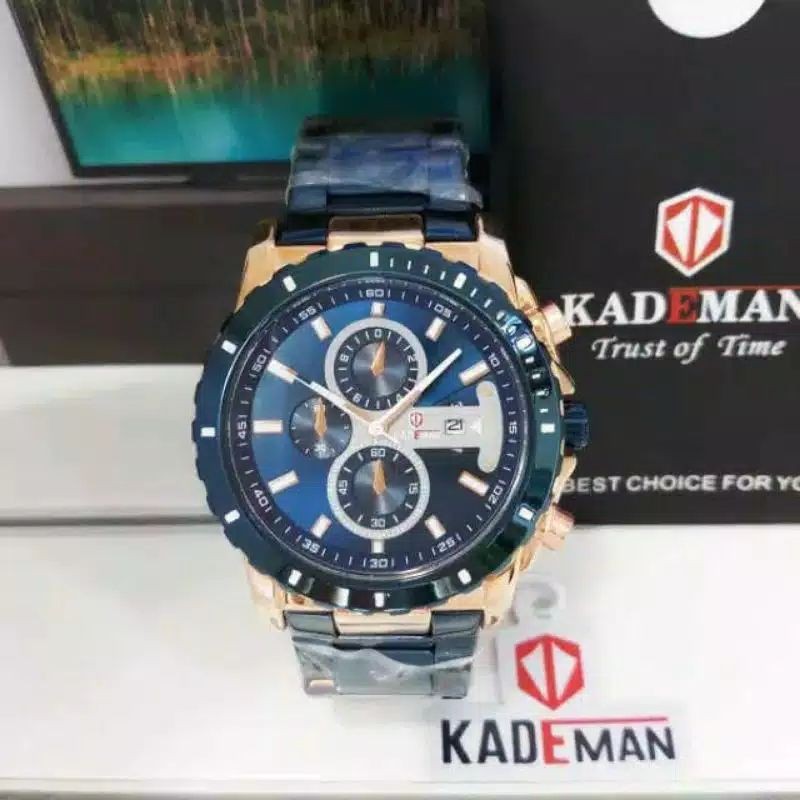 Jam Tangan Pria Kademan Stainles Sport Original