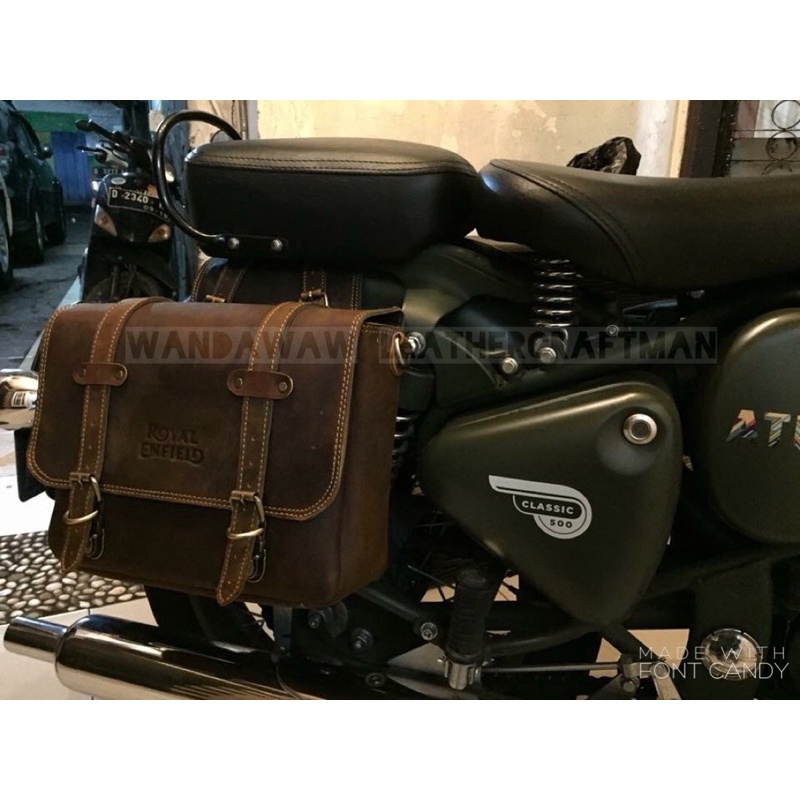 royal enfield , motor custom , tas motor royal enfield sidebag royal enfield