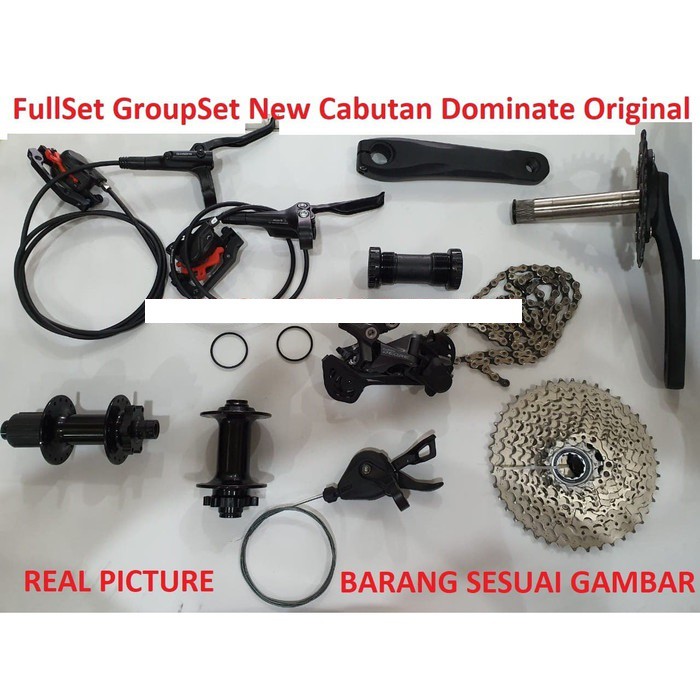 Full Set GroupSet Cabutan Sepeda Dominate Original RD Shimano Deore