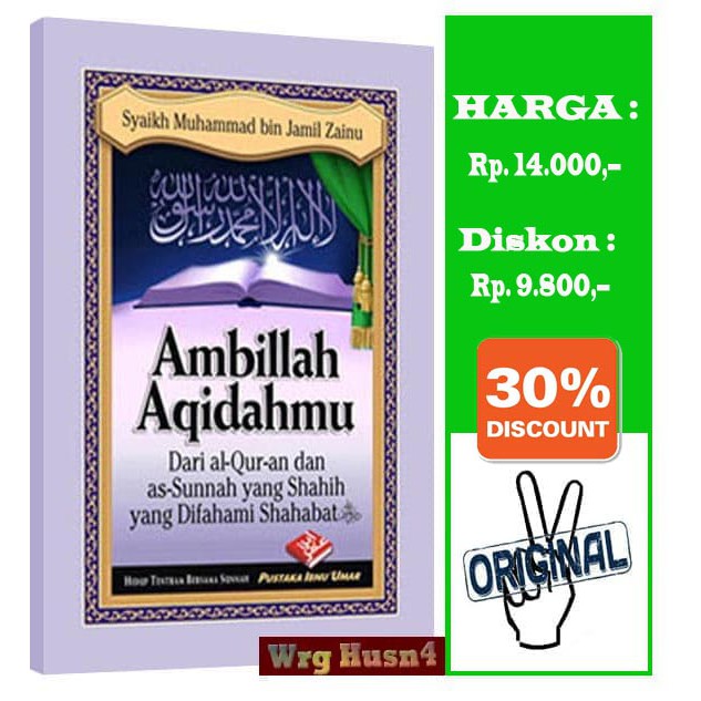 Buku Ambillah Aqidahmu Dari Al Quran Dan As Sunnah Shahih Shopee Indonesia