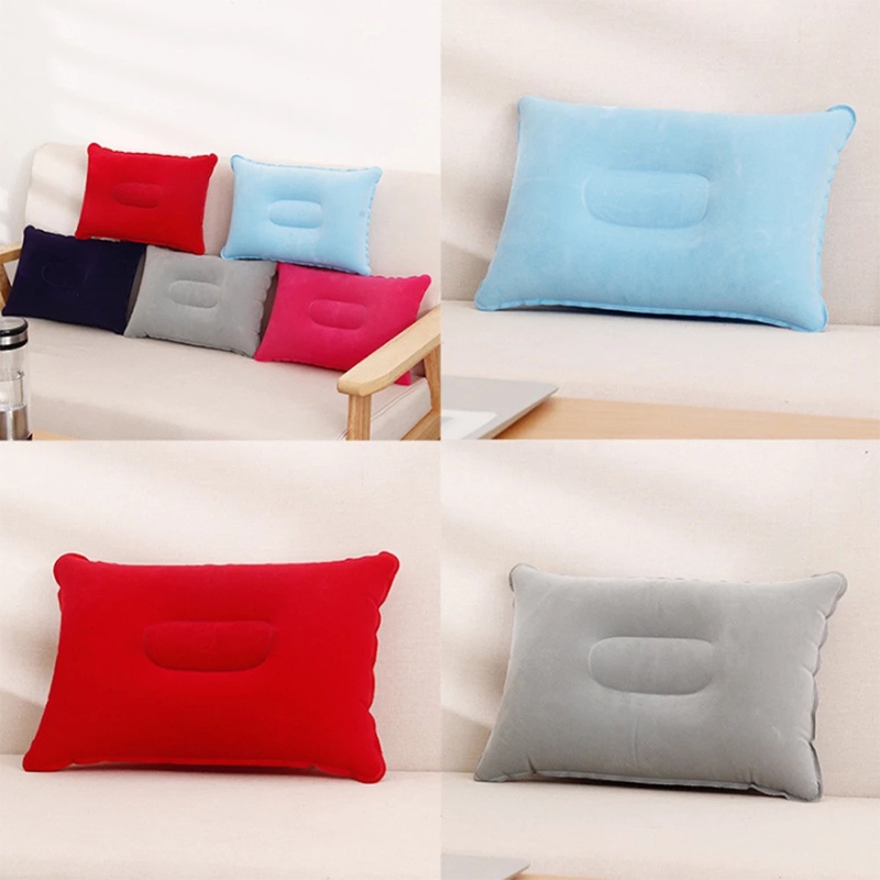 [Bisa COD] Bantal Angin Outdoor Bantal Angin Leher Mini Tiup untuk Travell Camping Tebal Travel Pillows