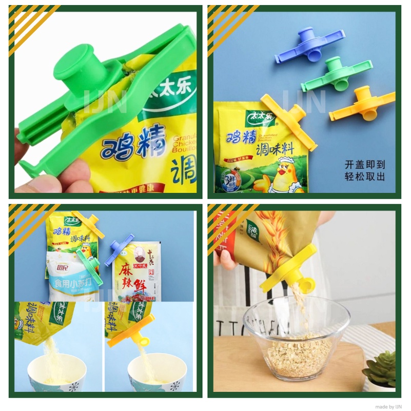 Sealing Food Klip Penjepit Kantong Makanan Snack Klip Bumbu Dapur Buka Tutup Murah COD