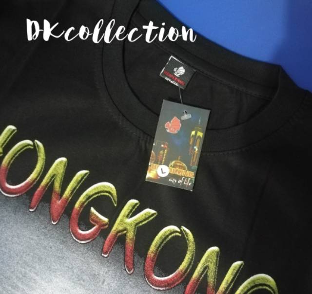 Kaos Hongkong hitam baju hongkong oleh oleh Hongkong souvenir macau Souvenir hongkong