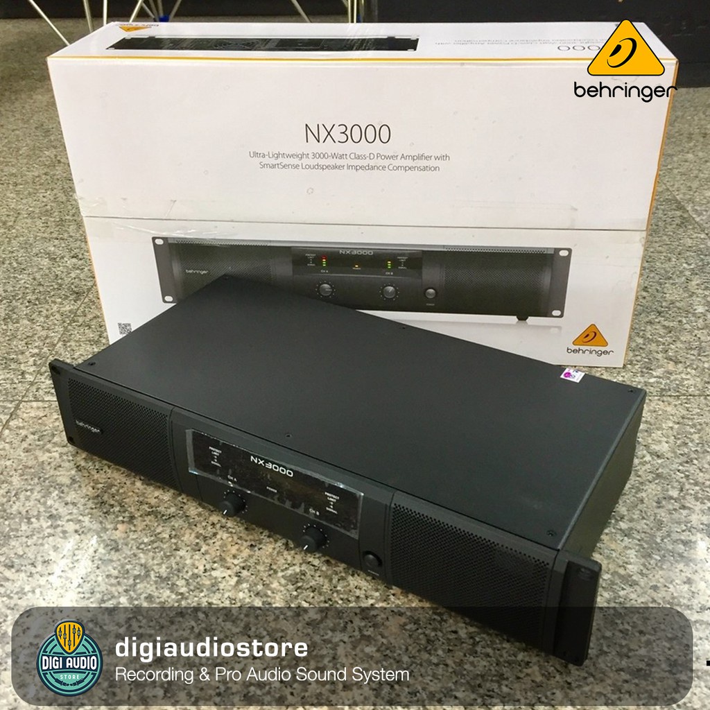 Speaker Power Amplifier 2 Channel 3000 Watt Class D - Built in Audio Stereo Crossover Behringer NX3000 - NX 3000
