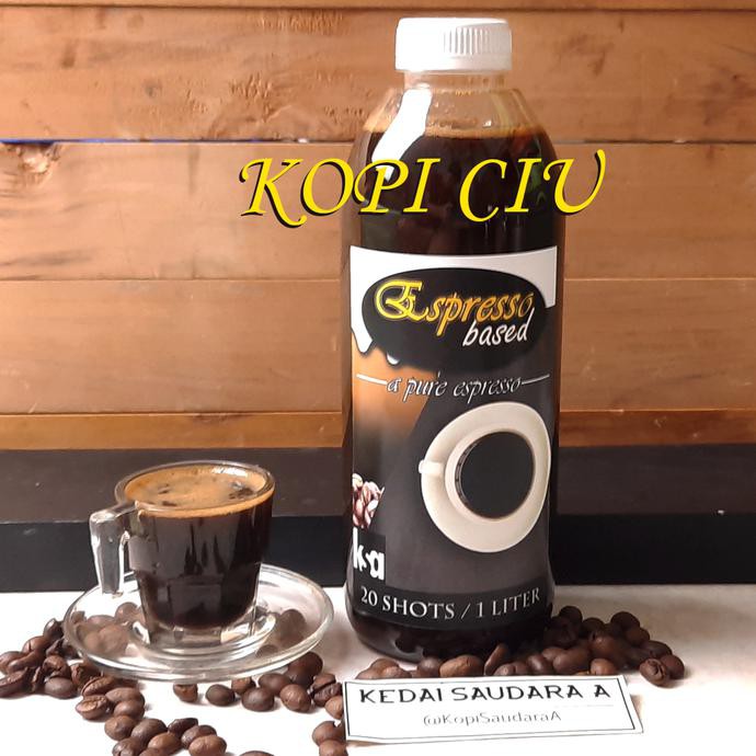 

1 liter espresso murni - bahan baku usaha kopi / minuman viral - untuk minuman