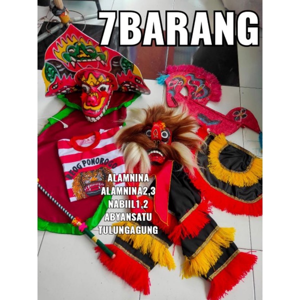 setelan kaos reog Ponorogo kuda lumping cambuk barongan