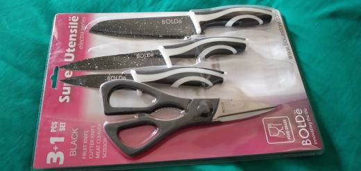 Pisau Set 3+1 Bolde Super Utensil Electra - Knife Set - Gunting Ori