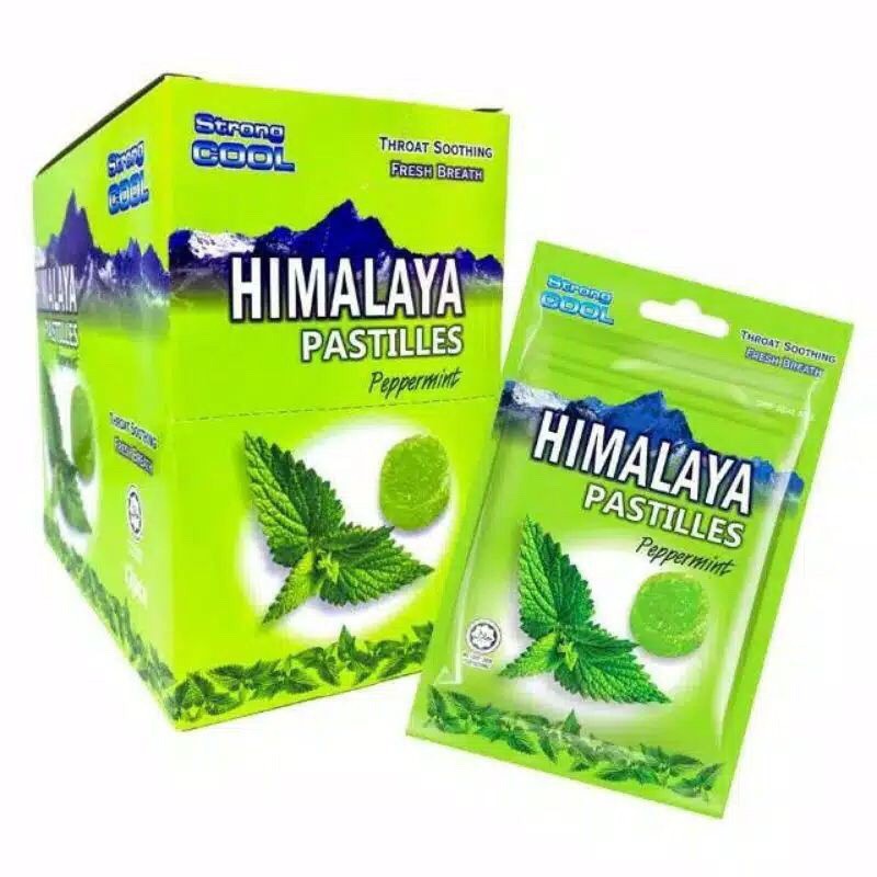 Permen Himalaya Pastilles Peppermint 1 kotak isi 12 bungkus