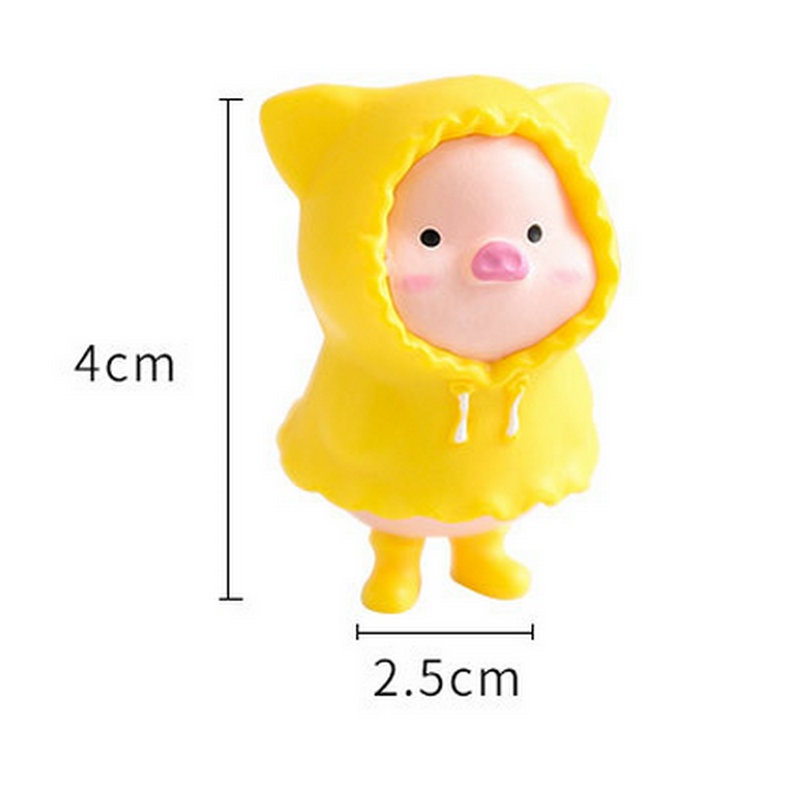 Ornamen Boneka Babi Kartun Lucu Untuk Dekorasi Kue