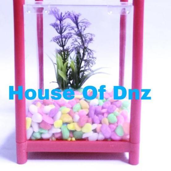[ Ready ] QFY Paket Aquarium Mini Cupang Aquarium Ikan Cupang Aquarium Kecil  □