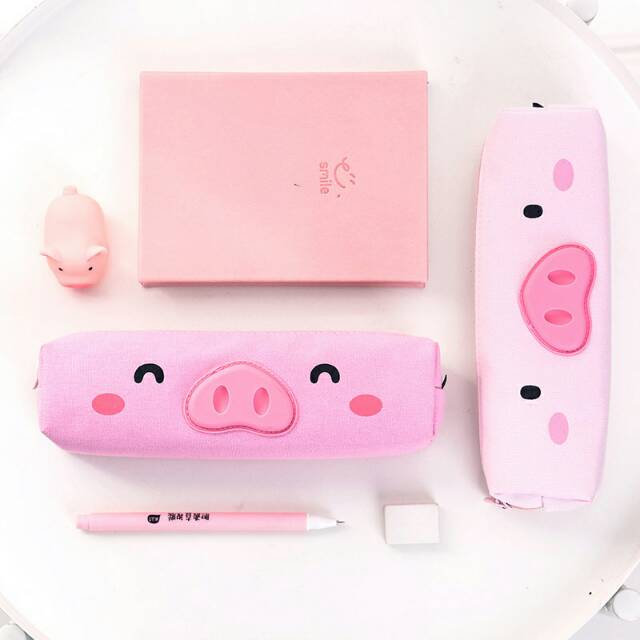 

Piggy Closeup Canvas Pencil Case