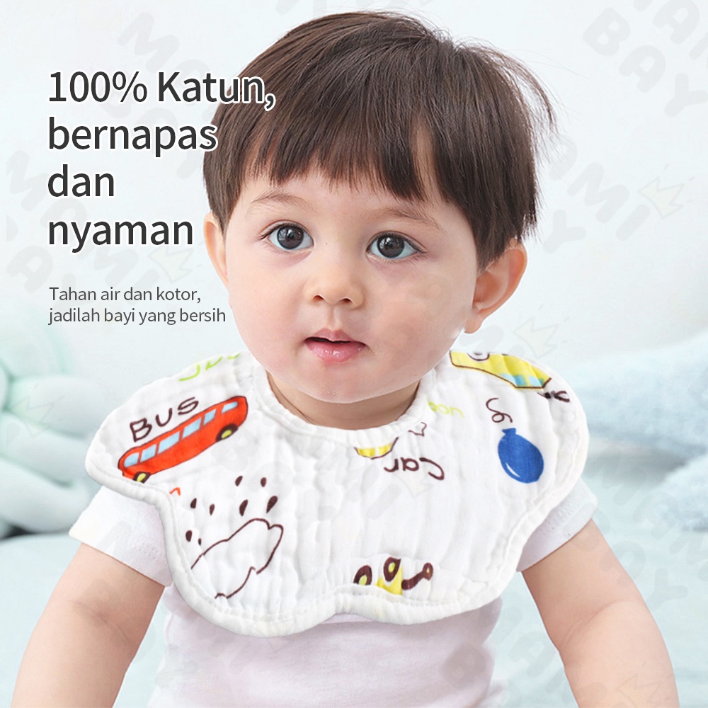 Mamibayi Sleber air liur bayi dapat diputar lembut celemek bayi