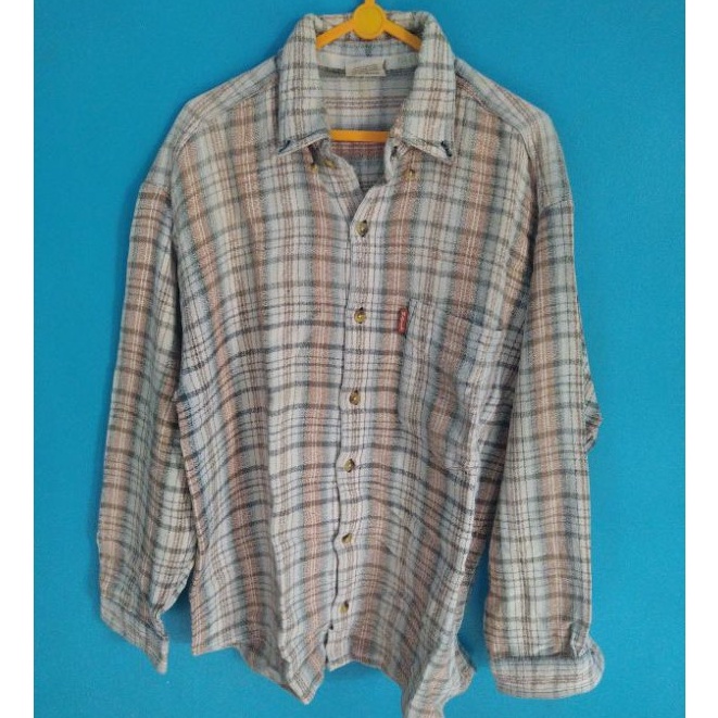 XusedX | Kemeja flanel Merk Nail [Original] Bekas Baik  Size S