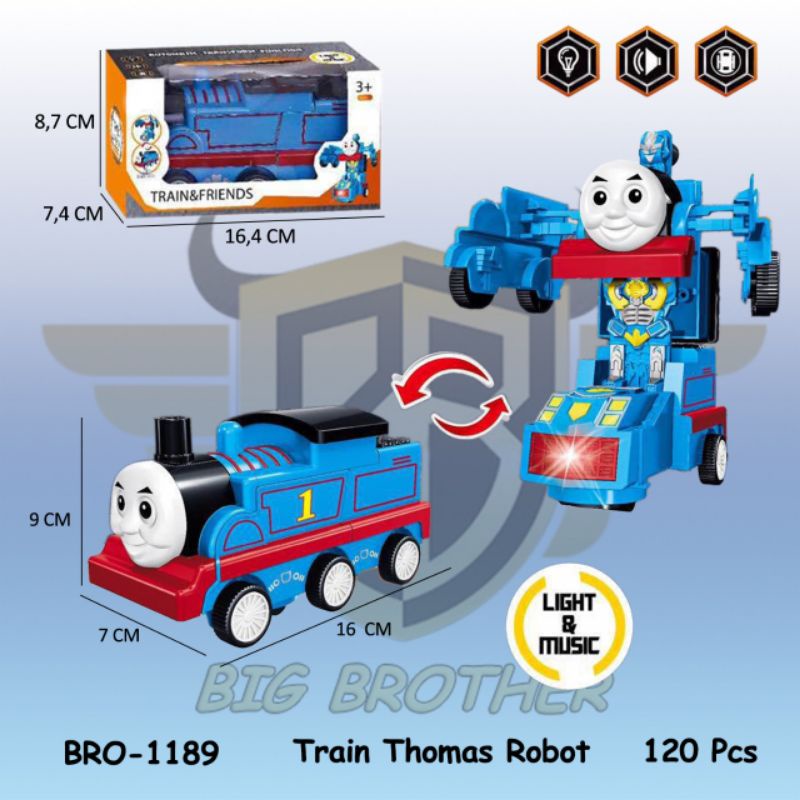 Mainan Anak Mobil Robot thomas train Kereta api